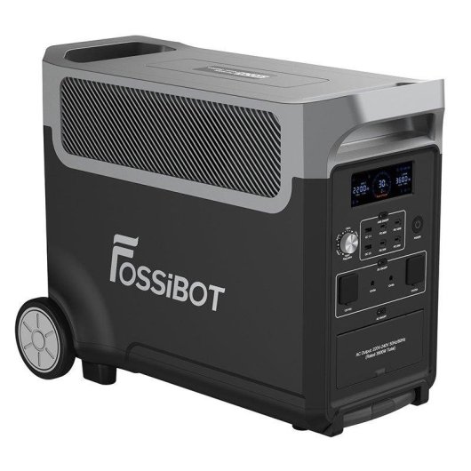 Estación de energía FOSSiBOT F3600 Pro 3840 Wh, 3 AC, 6 USB, LiFePO4 + solar