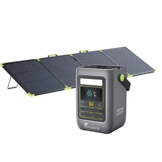 Estación de energía FOSSiBOT FDC300 288Wh 4 USB LiFePO4 + panel SP200PRO 200W