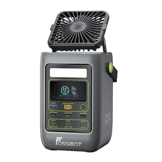 Estación de energía FOSSiBOT FDC300 288Wh 4 USB LiFePO4 + panel SP200PRO 200W