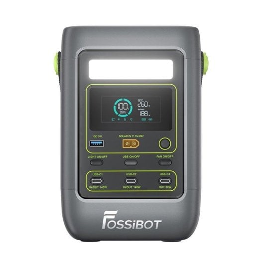 Estación de energía FOSSiBOT FDC300 288Wh 4 USB LiFePO4 + panel SP200PRO 200W