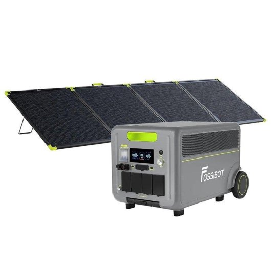 Estación de energía Fossibot F7200 5222 Wh 4 puertos AC y 3 USB LiFePO4 + kit solar