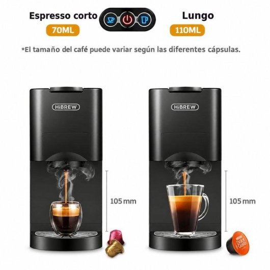 Cafetière à capsules HiBREW H3A 1 L 19 bars 1450 W café glacé