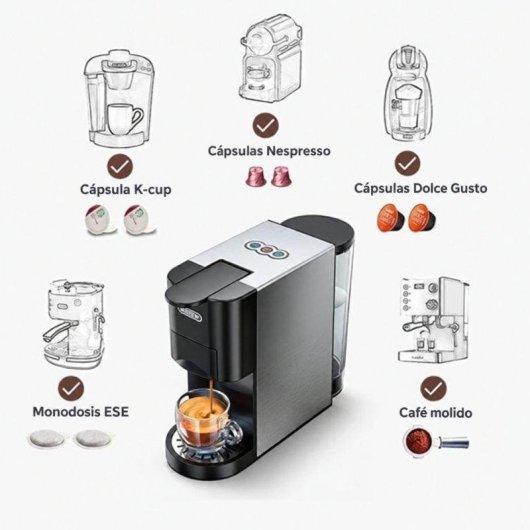 Cafetière à capsules HiBREW H3A 1 L 19 bars 1450 W café glacé