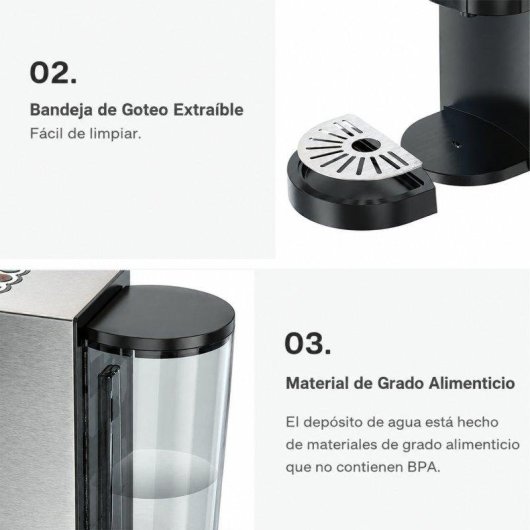 Cafetière à capsules HiBREW H3A 1 L 19 bars 1450 W café glacé