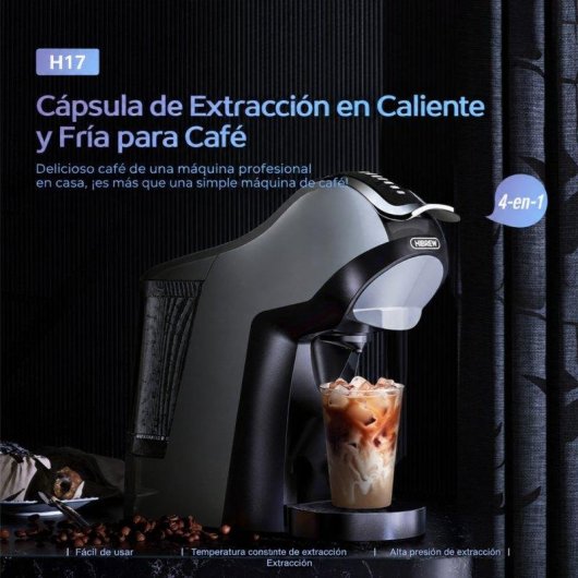 Cafetière à capsules HiBREW H17 1 L 20 bars, extraction froide et chaude
