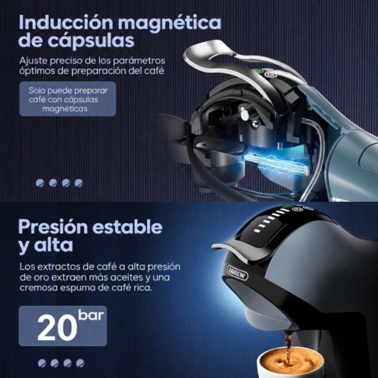 Cafetière à capsules HiBREW H17 1 L 20 bars, extraction froide et chaude