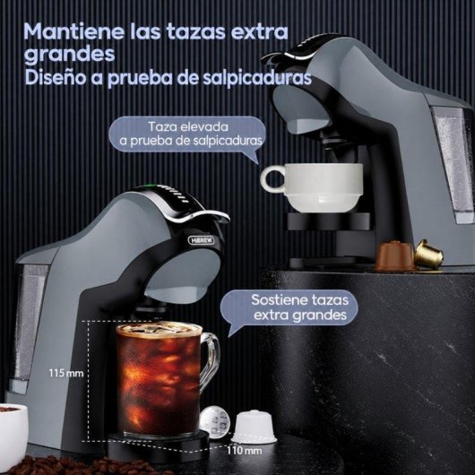 Cafetière à capsules HiBREW H17 1 L 20 bars, extraction froide et chaude