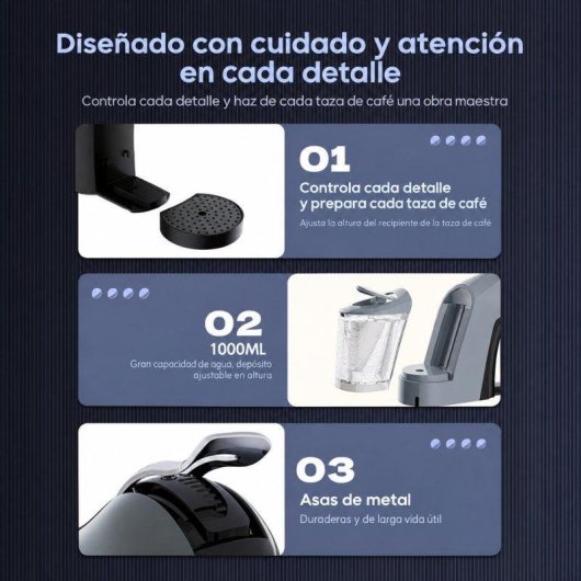 Cafetière à capsules HiBREW H17 1 L 20 bars, extraction froide et chaude
