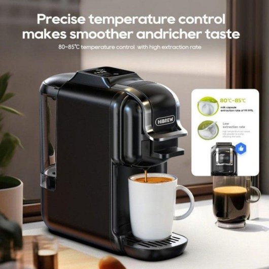 HiBREW H2C koffiecupmachine 600 ml 20 bar 1450 W warm en koud zetten