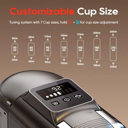 HiBREW H2C koffiecupmachine 600 ml 20 bar 1450 W warm en koud zetten
