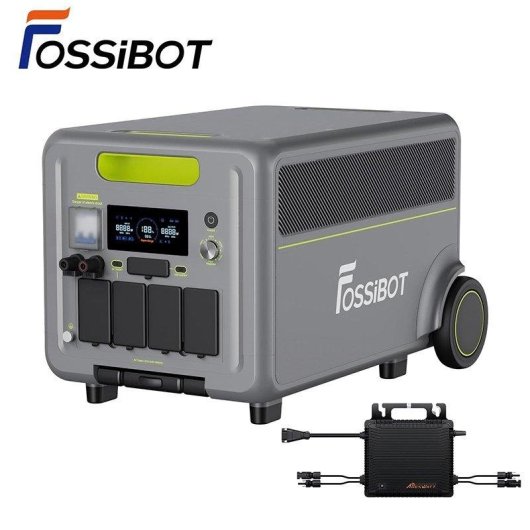 Estación de energía Fossibot F7200 5222,4 Wh, 4 AC, LiFePO4 + T202 800 W