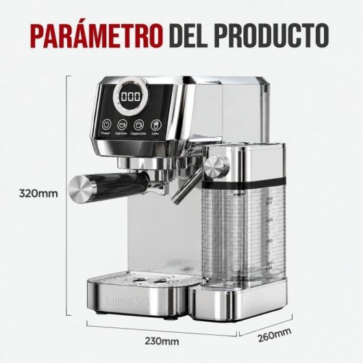 Cafetière expresso semi-automatique HiBREW H13A 1,3 L 20 bars double chaudière