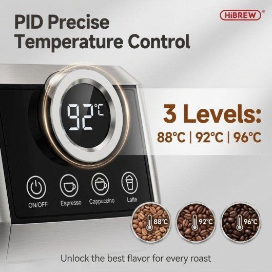 Cafetière expresso semi-automatique HiBREW H13A 1,3 L 20 bars double chaudière