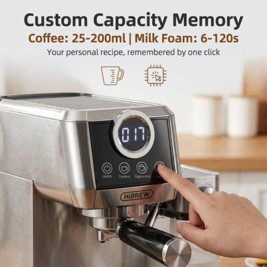 Cafetière expresso semi-automatique HiBREW H13A 1,3 L 20 bars double chaudière