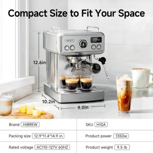 Cafetière expresso HiBREW H10A 1,8 L 20 bars programmable
