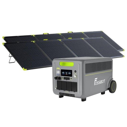 Estación de energía Fossibot F7200 5222,4 Wh 4 puertos AC LiFePO4 + kit solar
