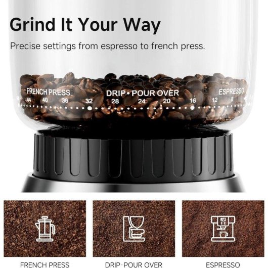 Macinacaffè HiBREW G7 160 g 48 livelli 150 W