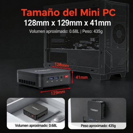 Mini PC FIREBAT R3 AMD Ryzen 7 7730U/16GB/512GB SSD/Radeon RX Vega 8 Windows 11