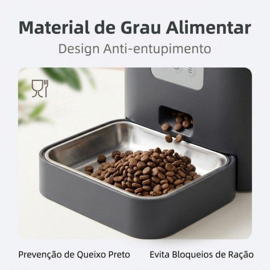 Dispenser Automatico Cibo e Acqua 2 in 1 Welltin 6L 2,5L Bianco