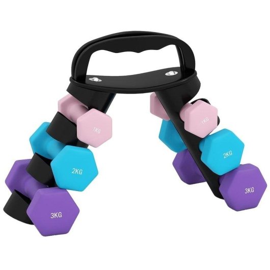 Pesi Welltin 1-3 kg con supporto esagonale 6 pezzi