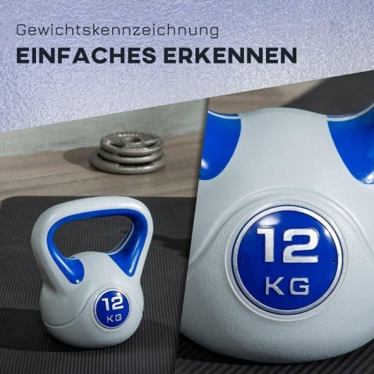 Kettlebell Welltin 12 kg prise large base plane