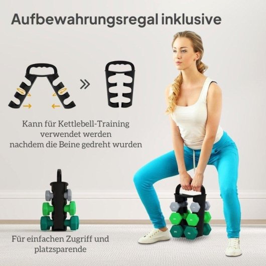 Welltin Hexagonale Kurzhanteln 1-3 kg (Set 6)