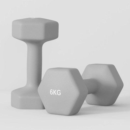 Halteres hexagonais Welltin 6 kg Cinzentos
