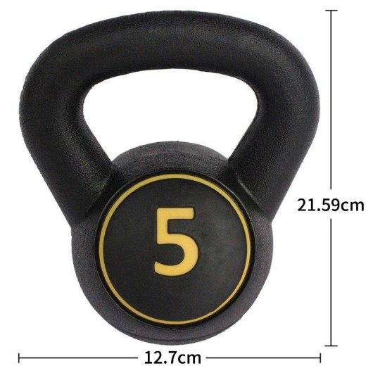 Kettlebell Welltin 2,27-4,54-6,8 kg prise antiderapante