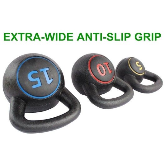 Kettlebell Welltin 2,27-4,54-6,8 kg prise antiderapante