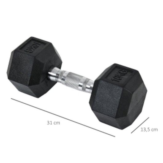 Halter Welltin Hexagonal 2 x 10 kg Ferro Fundido Pegada Moletada