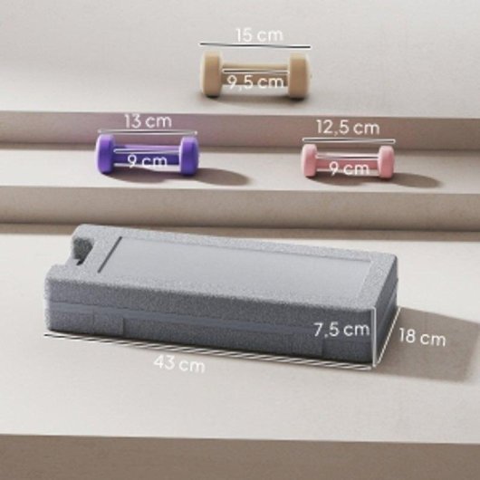Haltère Welltin Set 6 pièces 0,5 kg 1 kg 1,5 kg avec Mallette