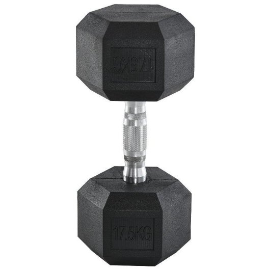 Haltere hexagonal Welltin 17,5 kg com pega moleteada