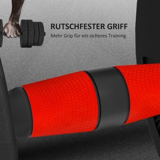 Haltère Welltin Ajustable 30 kg Convertible Barre 2 en 1 Antidérapant