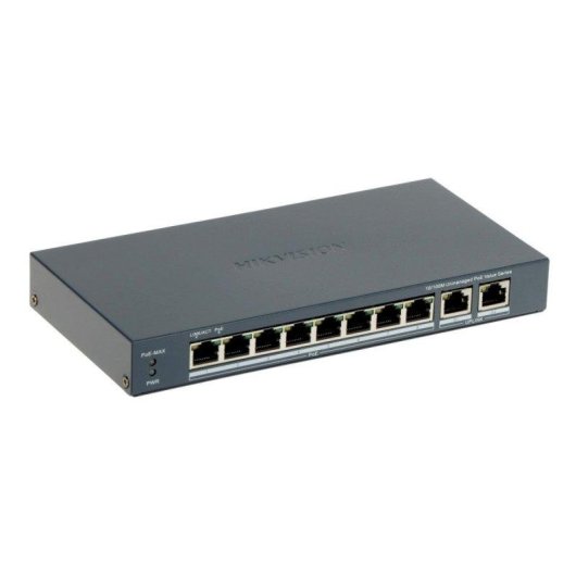 Switch Hikvision DS-3E0310P-E/M(B) 8 porte PoE 80W 2x Gigabit