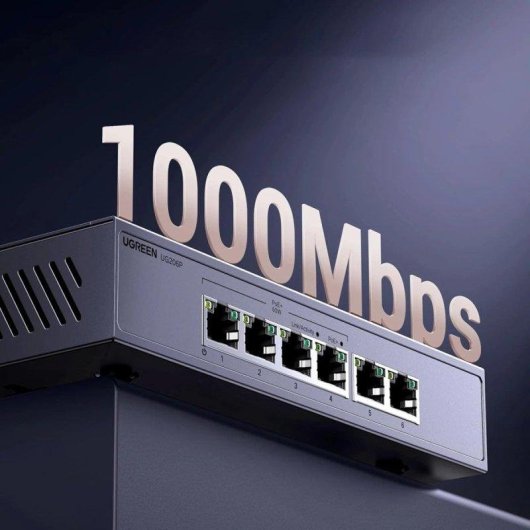 Switch CM753 UGREEN PoE+ 6 Ports VLAN Extend