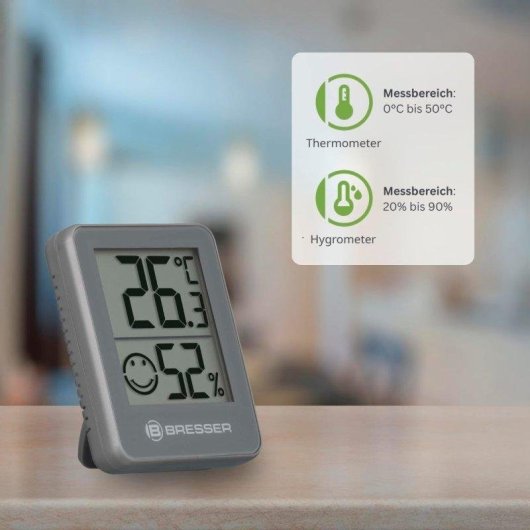 Termohigrómetro Bresser ClimaTemp Hygro 6 Unidades Digitales Pilas Incluidas
