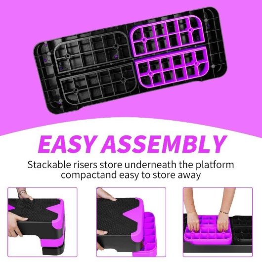 Step Welltin Ajustable Morado 68,5 cm