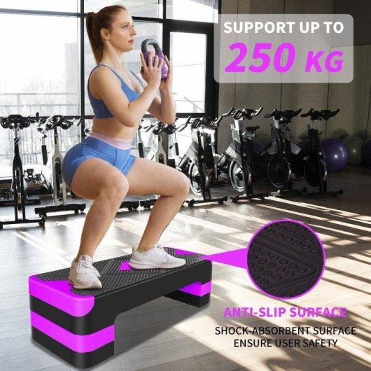 Step Welltin Ajustable Morado 68,5 cm