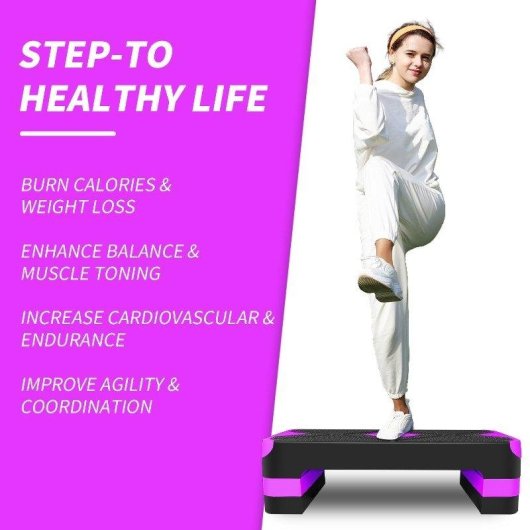 Step Welltin Ajustable Morado 68,5 cm