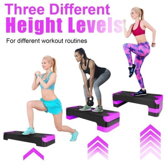 Escalón Fitness Stepper Ajustable Welltin 3 Niveles 250 Kg
