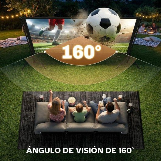 Pantalla Proyector Homcom 100" 16:9 Doble Trípode 4K/8K Blanco