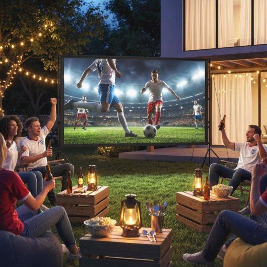 Pantalla Proyector HOMCOM 120" 16:9 Compatible 4K/8K Doble Trípode Plegable