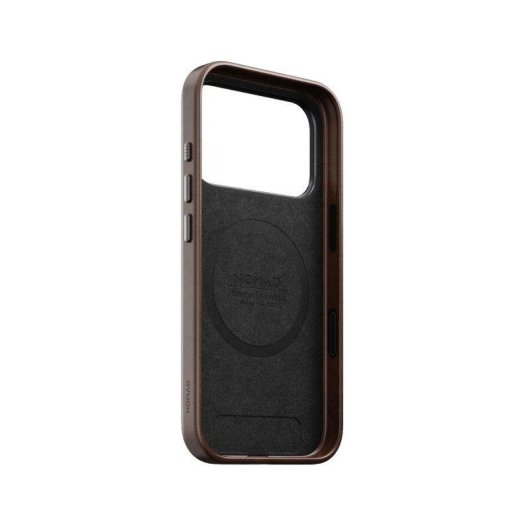 Funda para móvil Nomad Horween MagSafe de cuero marrón rústico para iPhone 18 Pro