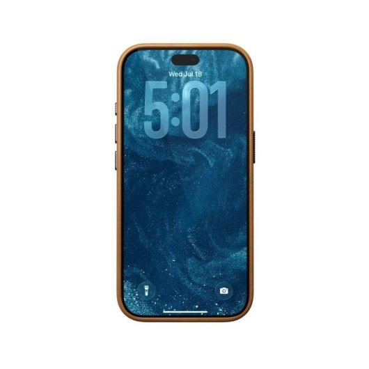 Funda para móvil Nomad Traditional Camino de cuero marrón tostado para iPhone 18 Pro