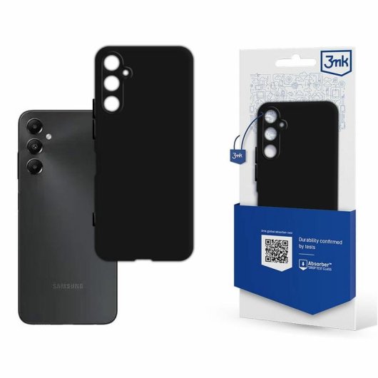 Funda para móvil 3MK Matt Case silicona negra mate para Samsung Galaxy A05s