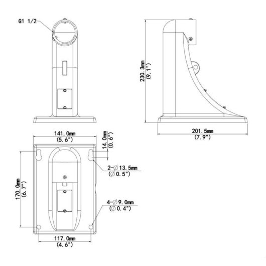 Suporte de Parede Uniview UV-TR-WE45-IN Branco