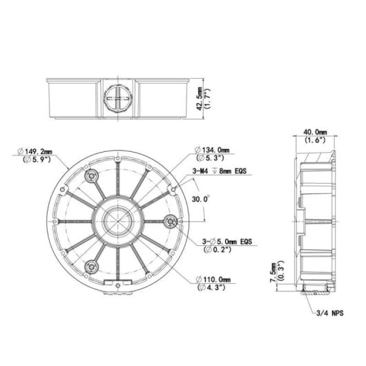 Caixa de Conexoes Uniview UV-TR-JB04-D-IN Branco