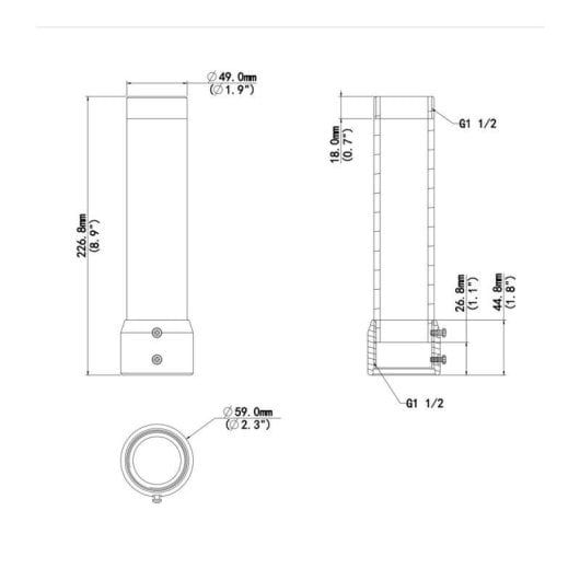 Suporte de teto Uniview UV-TR-SE45-IN Branco
