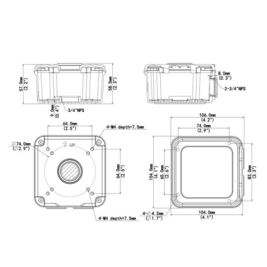 Caja de Conexiones Uniview para Cámaras Bullet Blanca