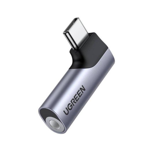 Audioadapter UGREEN CM460 USB-C auf 3,5-mm-Klinke 24 Bit/96 kHz grau